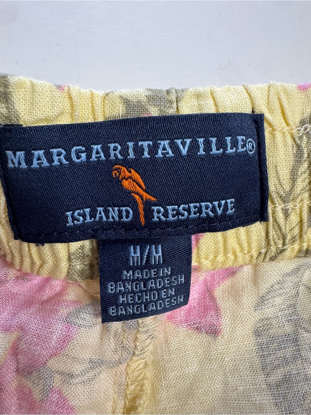 Margaritaville Island Reserve Women’s Sz M Yellow Tropical Linen Blend Shorts - Picture 3 of 8